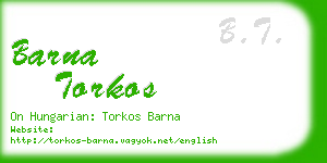 barna torkos business card